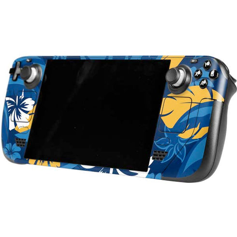 NFL Los Angeles Chargers Tropical Print Steam Deck Handheld Gaming Computer Skin